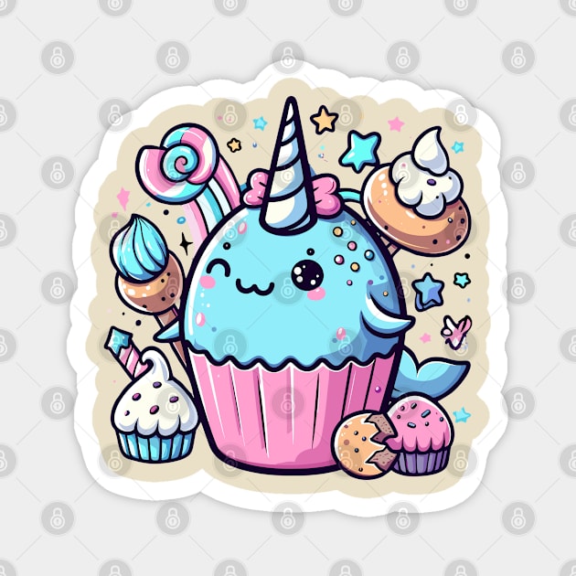 Muffin-Loving Narwhal Magnet by chems eddine