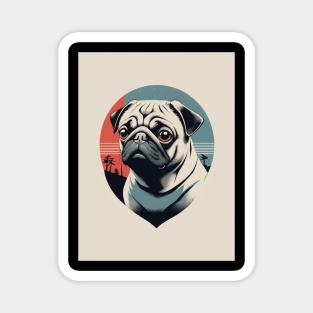 Pug Dog 4 - Japanese Old Vintage Magnet