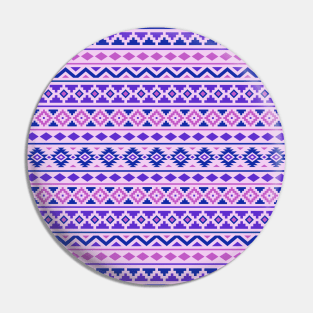 Aztec Essence Pattern Pinks Blue Purple Pin