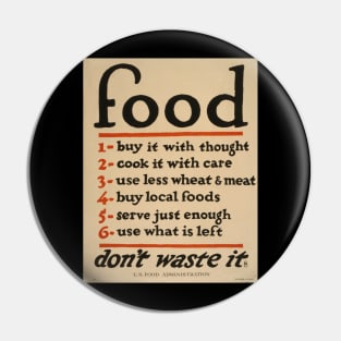 don´t waste food Pin