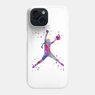 Girl baseball Phone Case