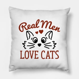 Real Men Love Cats Pillow