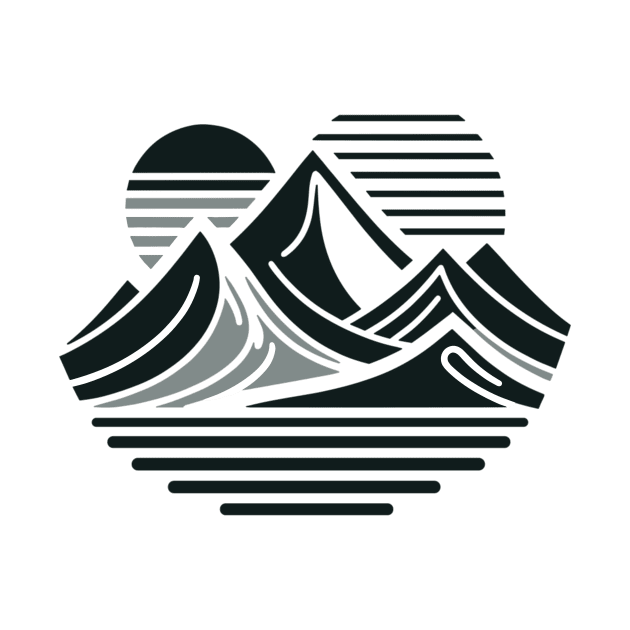 Minimalist Mountain - Abstract Horizon by DefineWear