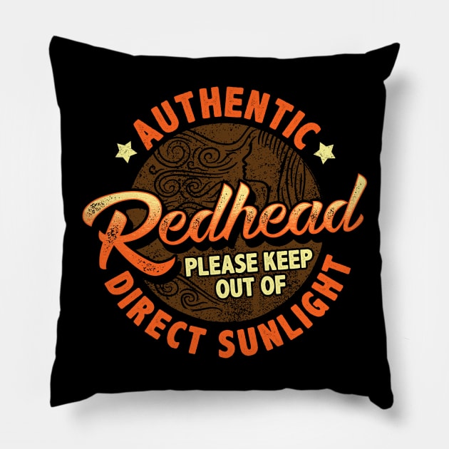 Authentic Redhead Funny Pillow by KsuAnn