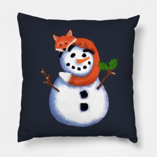 Fox and Snowman | Copyrighted Art by Cherie Pillow