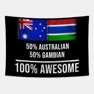 50% Australian 50% Gambian 100% Awesome - Gift for Gambian Heritage From Gambia Tapestry