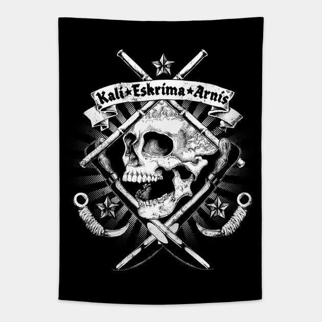 Eskrima Kali Arnis Tapestry by Black Tee Inc