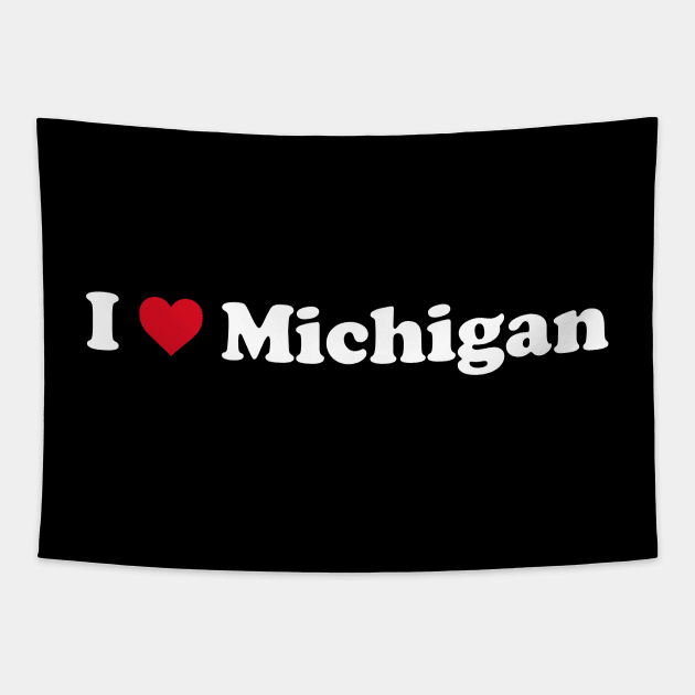 I ❤️ Michigan Tapestry by Novel_Designs