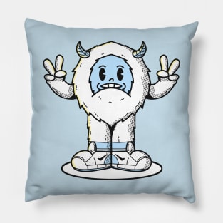 Yeti Cute Vintage Cartoon Pillow