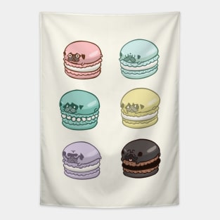 Pug Macarons Tapestry