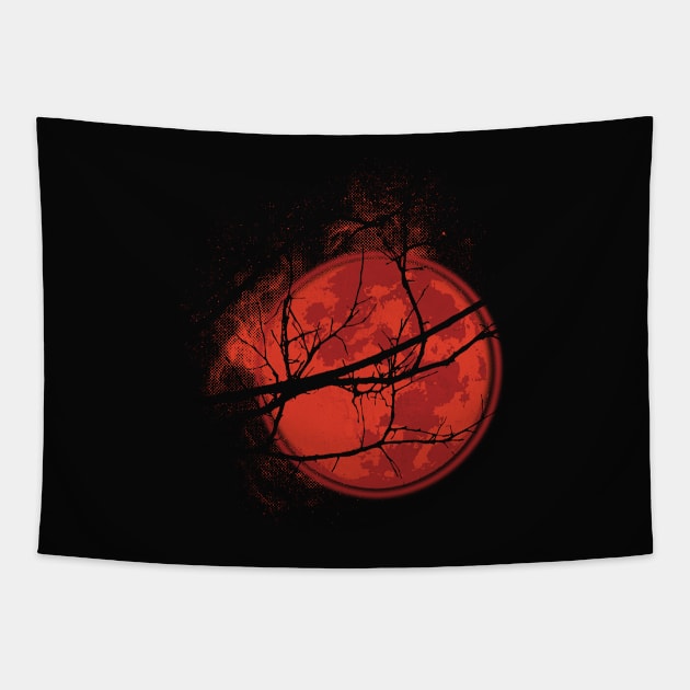 Red Moon Tapestry by chunkydesign