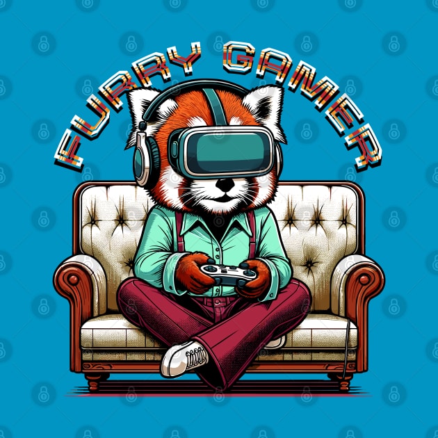 Red Panda VR Adventurer - Retro Gaming Bliss by TimeWarpWildlife