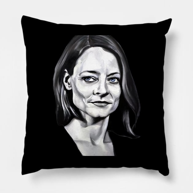 Jodie Foster Pillow by Sobalvarro