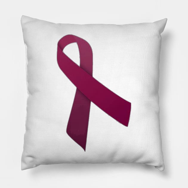 awareness ribbon Pillow by ZoeBaruch