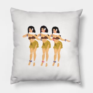 Three Hulas Dancing Pillow