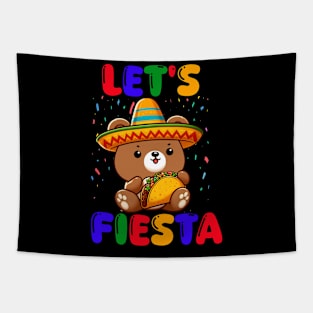 Let's Fiesta Taco Bear Tapestry