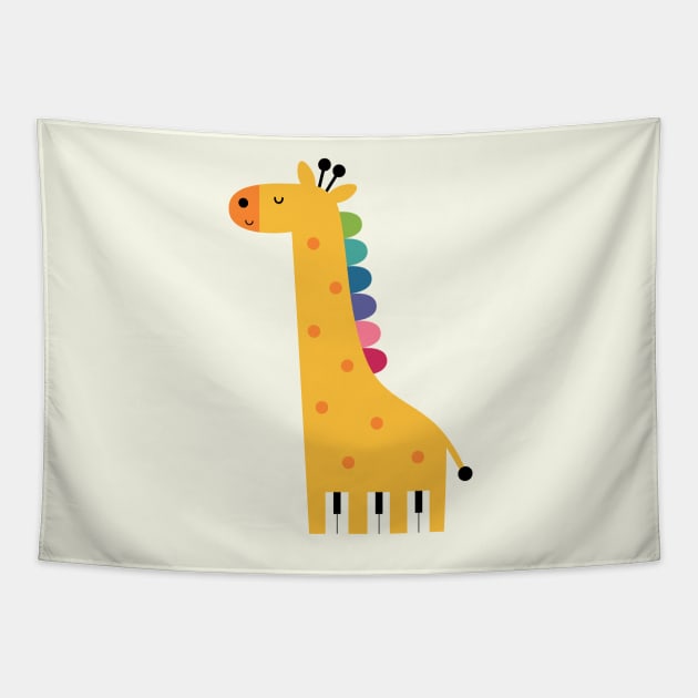 Giraffe Piano Tapestry by AndyWestface