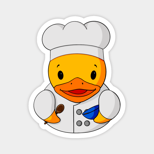 Chef Rubber Duck Magnet by Alisha Ober Designs