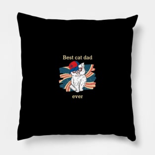 Cat t shirt - Best cat dad ever Pillow