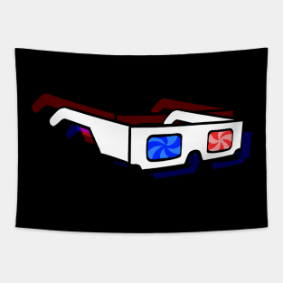 3D Hypno Glasses Tapestry