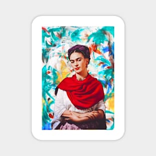 Frida Kahlo Colorful Magnet