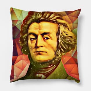 Adam Mickiewicz Snow Portrait | Adam Mickiewicz Artwork 15 Pillow