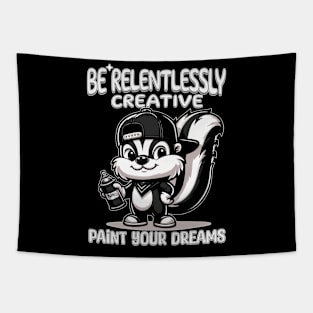 Paint Your Dreams Graffiti Mascot Tapestry