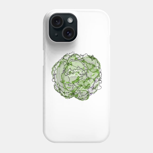 Watercolour lettuce Phone Case by DopamineDumpster