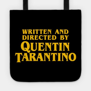 Written and Directed by Quentin Tarantino Orange - Pulp Fiction Tote