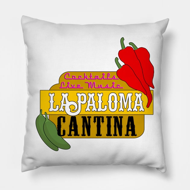 La Paloma Cantina Pillow by Makanahele