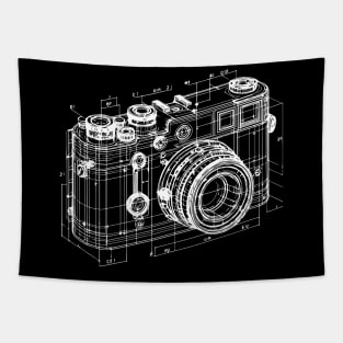 camera 3d design Tapestry