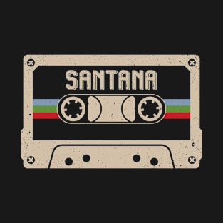 Personalized Santana Name Birthday Vintage Cassette Tape T-Shirt