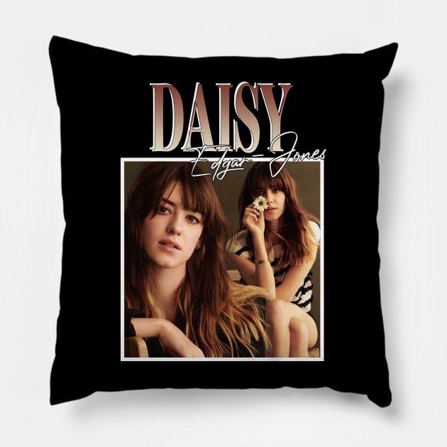 Daisy Edgar Jones Pillow by TeesBySilvia