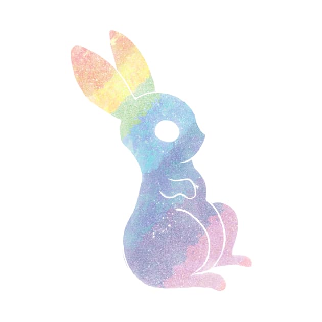 Rainbow magic bunny of the galaxy by Uwaki
