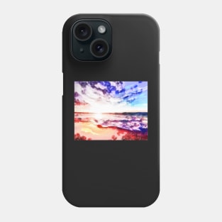 Beach Sunset Cloudy Day Phone Case