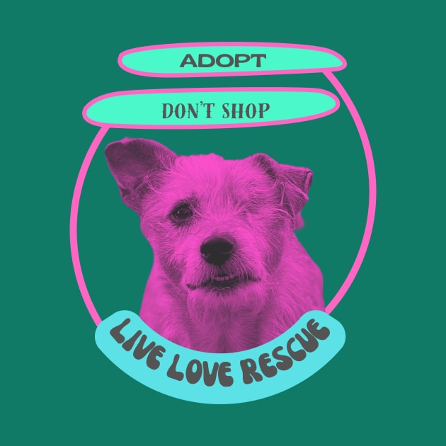 Live love rescue, adopt don't shop one eyed rescue dog by happygreen