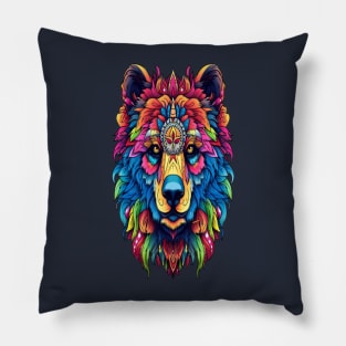 wolf Mandala Animal Ilustration Pillow
