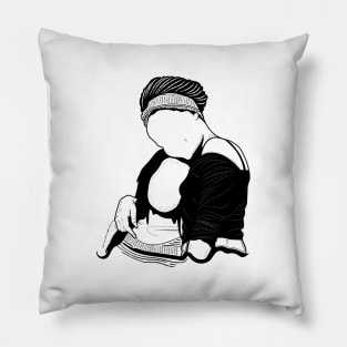 Black & white Elegant Art 19 Pillow