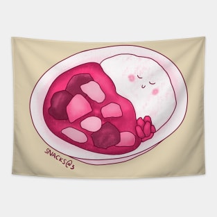 Japanese Curry Rice in PINK Tapestry