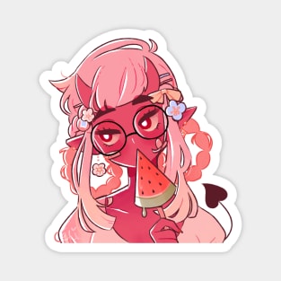 hot demon girl summer Magnet