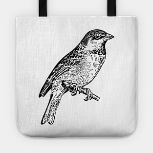 Bird Sparrow Hand Drawn Tote