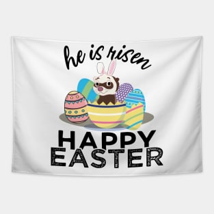 Cute Ferret Bunny Ears Easter Egg Hunt Risen Tapestry