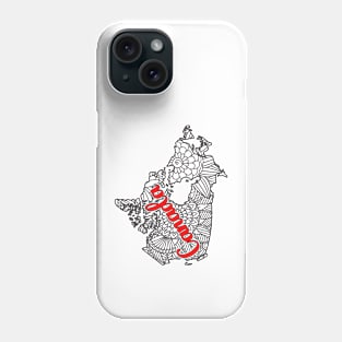 The Canadian Mandala (dark version) Phone Case