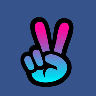 Tie Dye Peace Hand Sign T-Shirt