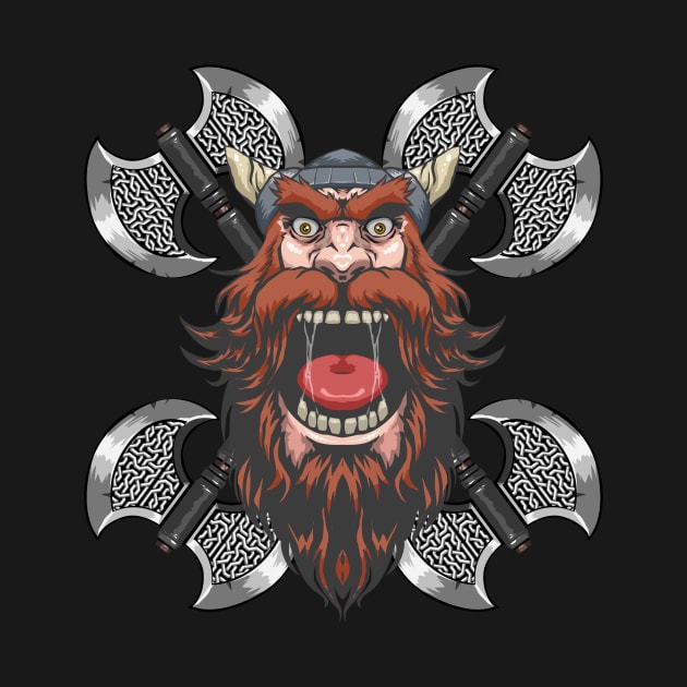 Awesome Screaming Viking Warrior Dad by ScottsRed