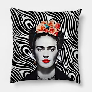 Peacock Pattern Frida Kahlo Pillow