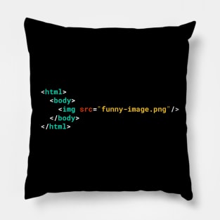 HTML Funny Shirt Pillow