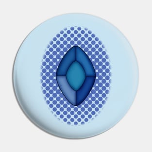 Blue Diamond Gem Pin