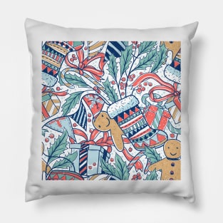 Christmas gingerbread pattern Pillow