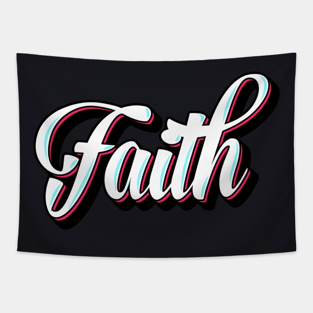 Christian Faith Typographic Design Tapestry by Creative Expression By Corine